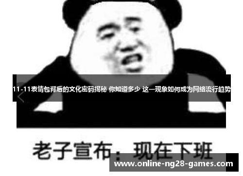 11-11表情包背后的文化密码揭秘 你知道多少 这一现象如何成为网络流行趋势