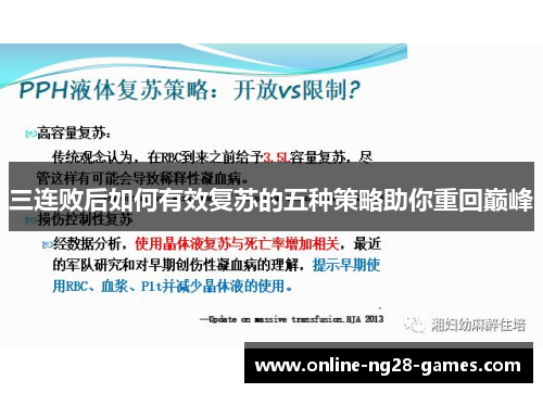 三连败后如何有效复苏的五种策略助你重回巅峰